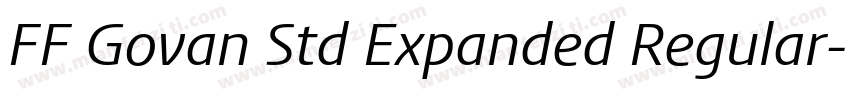 FF Govan Std Expanded Regular字体转换